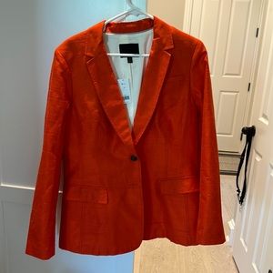 Banana Republic silk blend orange women’s blazer